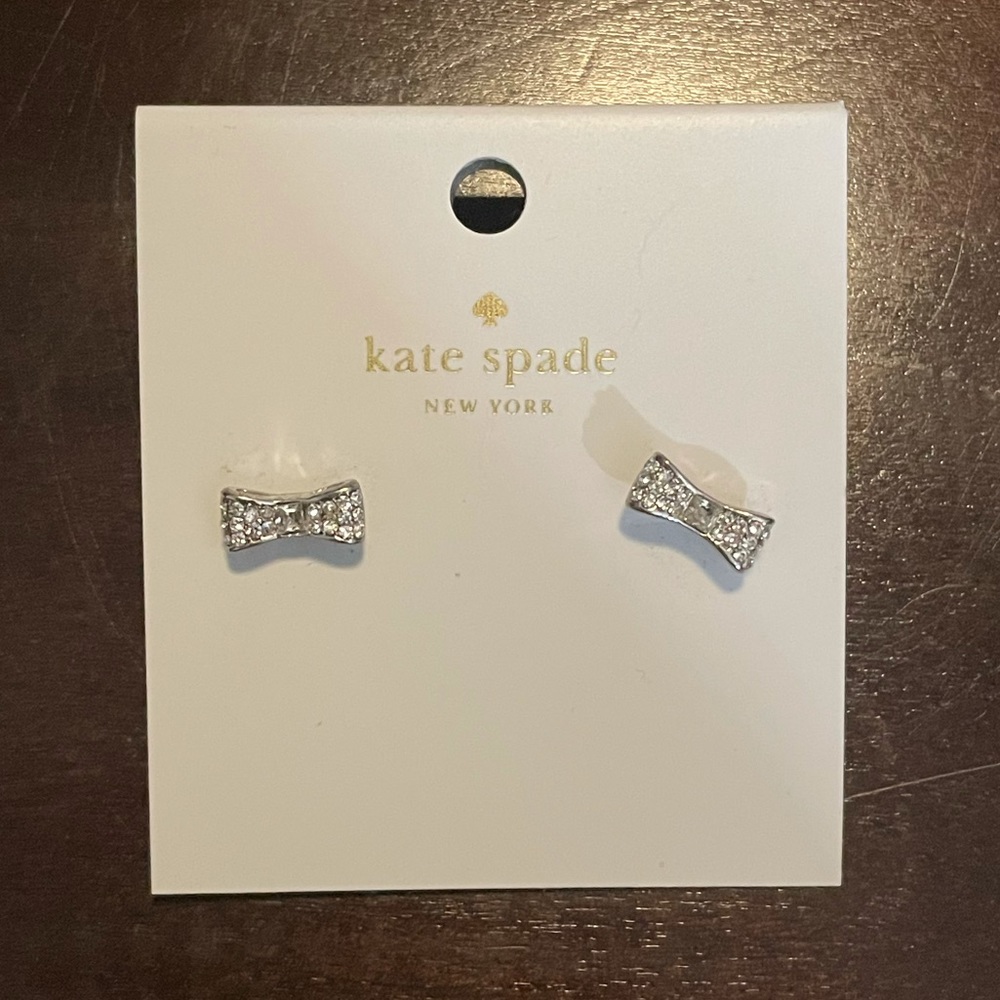KATE SPADE Ready To Bow Silver Earrings